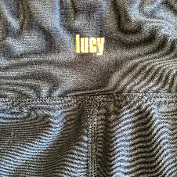 LucyTech Navy Yoga Pants w Bottom Slit Excellent! - Picture 4 of 5